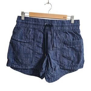 ATHLETA Cabo Linen Textured Shorts Blue Size 6